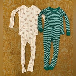 Organic cotton kids holiday pajamas size 5